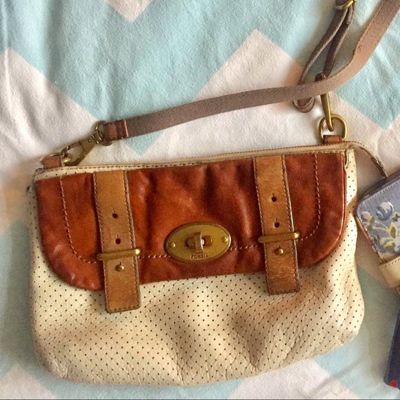 Fossil leather cross-body satchel - Picture 2 of 8